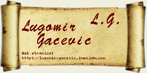 Lugomir Gačević vizit kartica